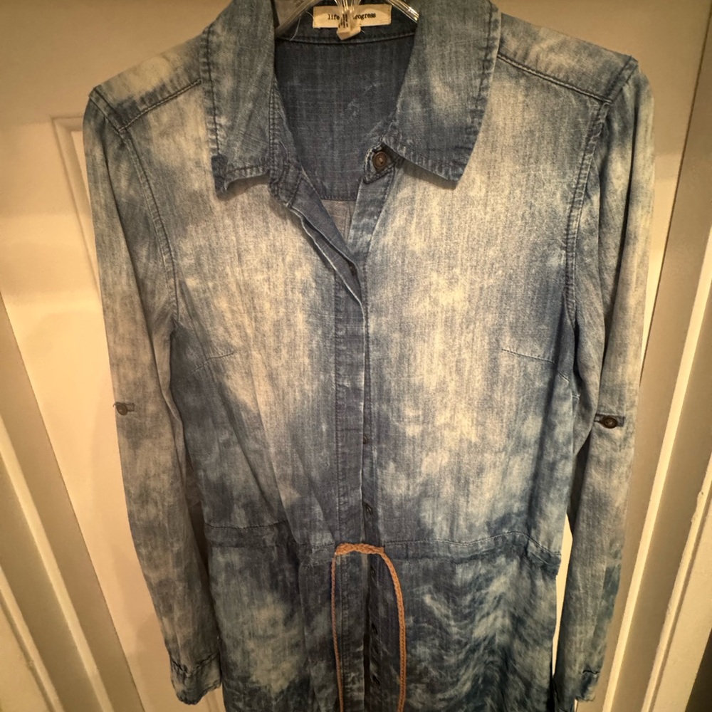Life in Progress Blue Denim Dress